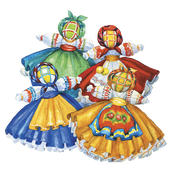 4 Ukrainian dolls